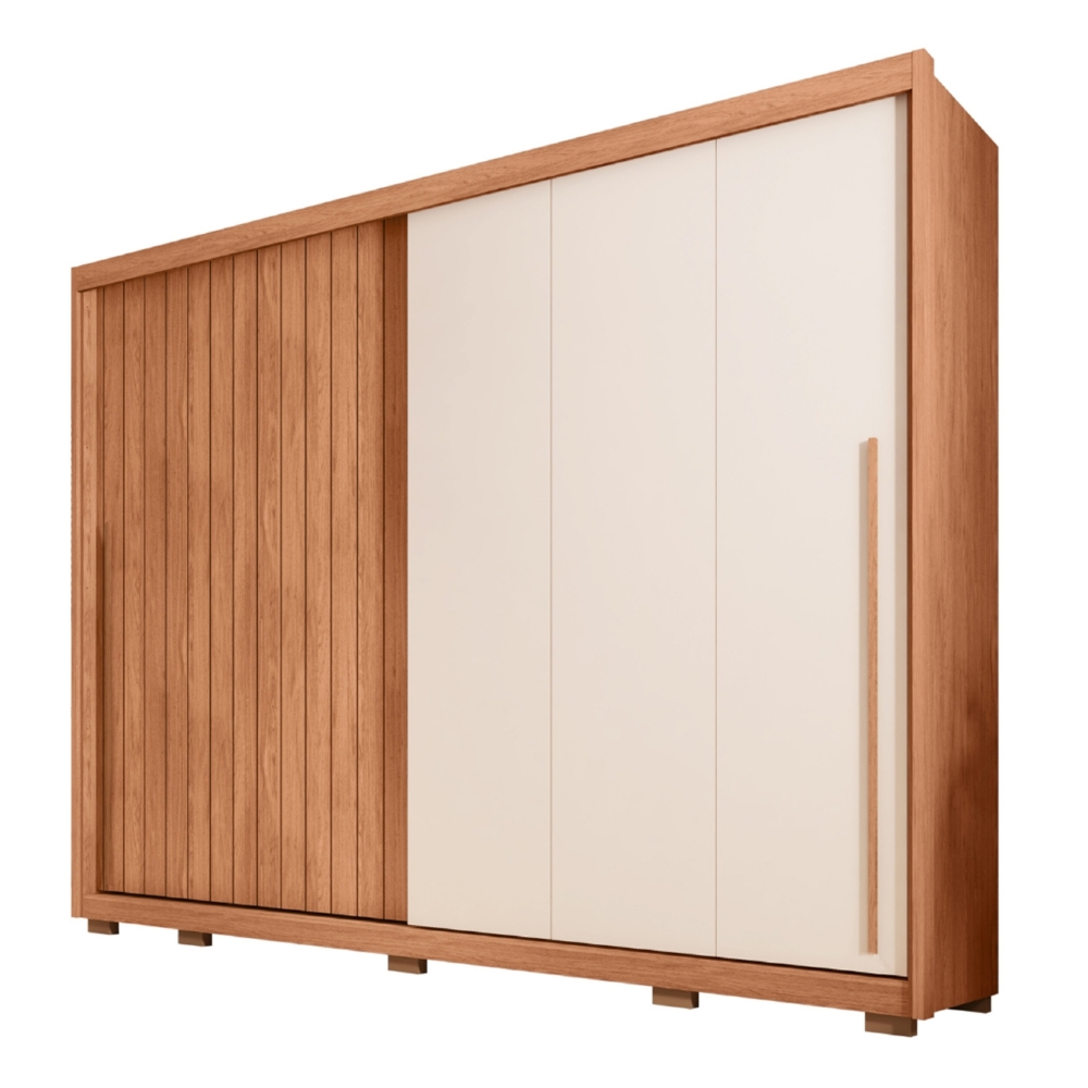 Guarda Roupa Casal 270cm Com 2 Portas Sabin Freijó/Off C01 - Mpozenato