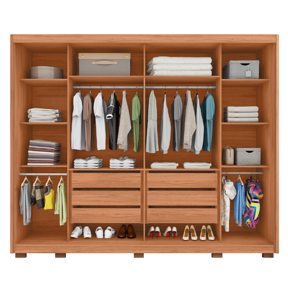 Guarda Roupa Casal 270cm Com 2 Portas Sabin Freijó/Off C01 - Mpozenato