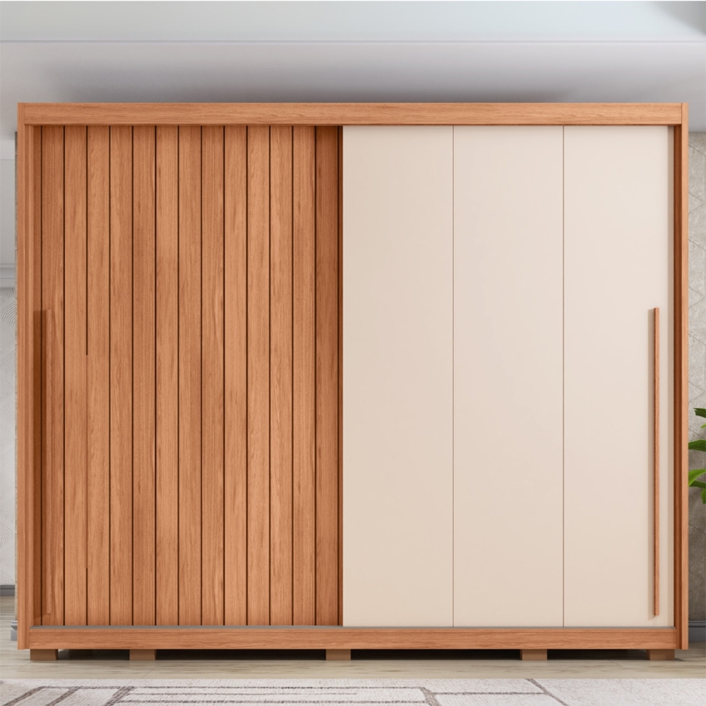 Guarda Roupa Casal 270cm Com 2 Portas Sabin Freijó/Off C01 - Mpozenato