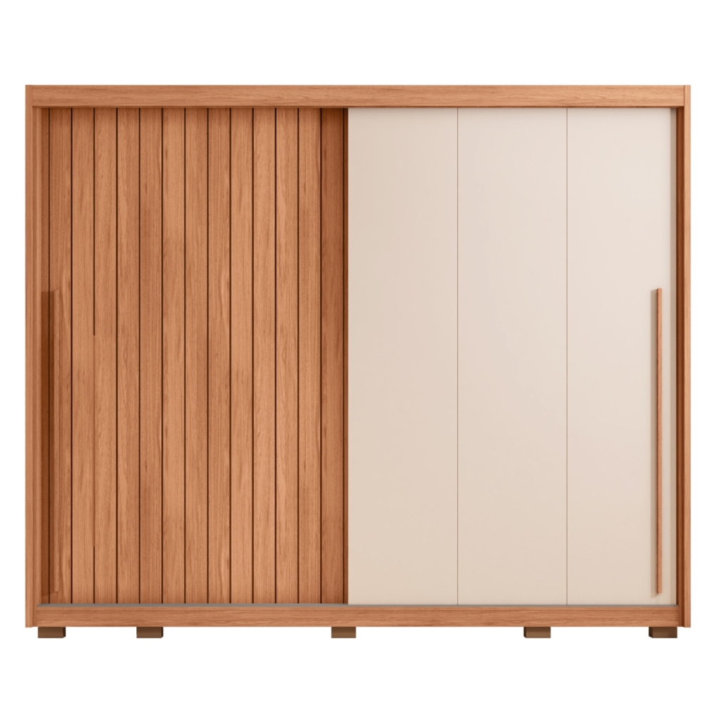 Guarda Roupa Casal 245cm Com 2 Portas Sabin Freijó/Off C01 - Mpozenato