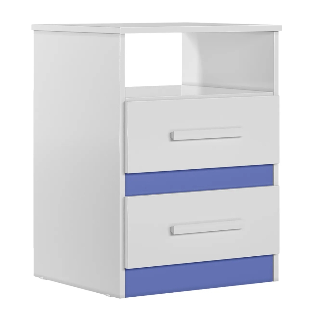 Mesa de Cabeceira 2 Gavetas Apolo Flex Branco - Moval