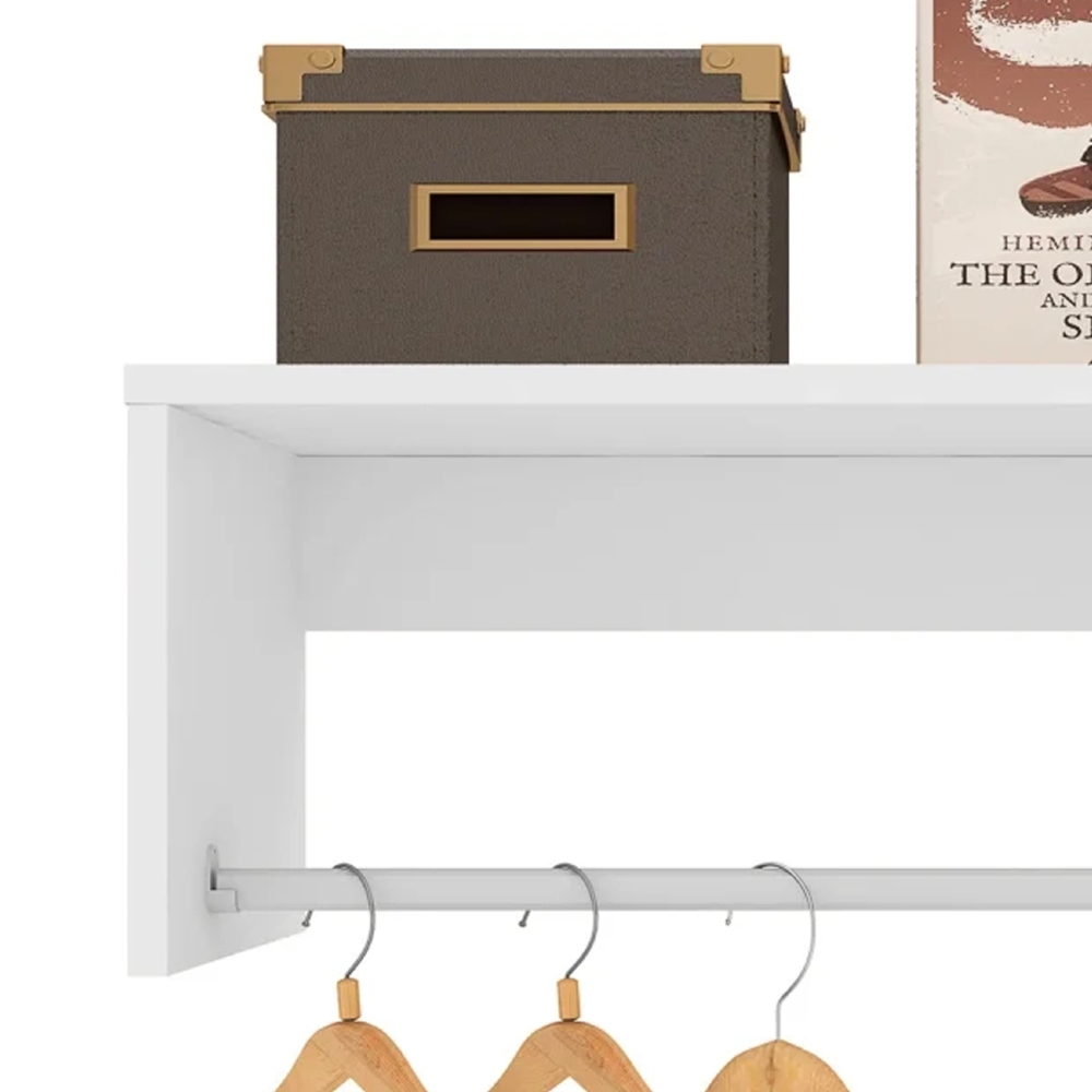 Nicho Cabideiro Suspenso Berlim Branco - Lumil Móveis