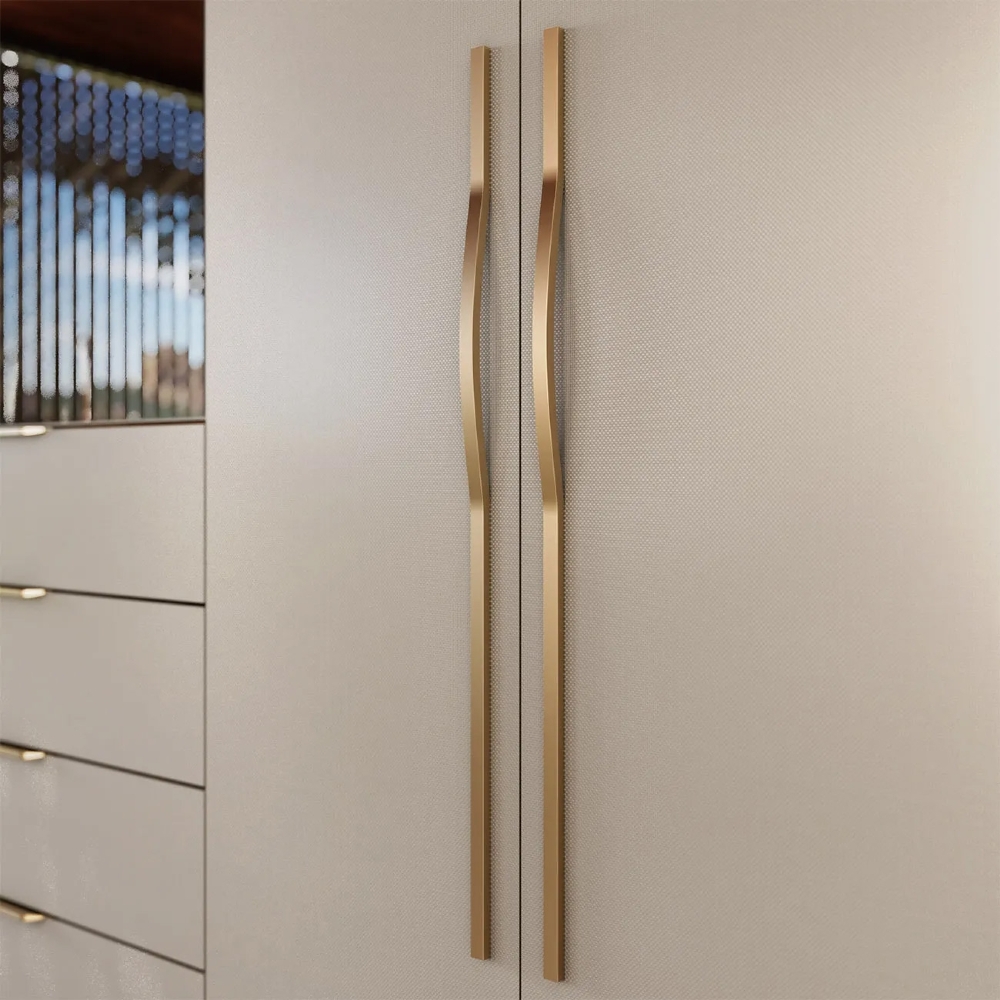 Guarda Roupa Casal 262cm Com Espelho Giard D02 Amêndola/Nude - Mpozenato