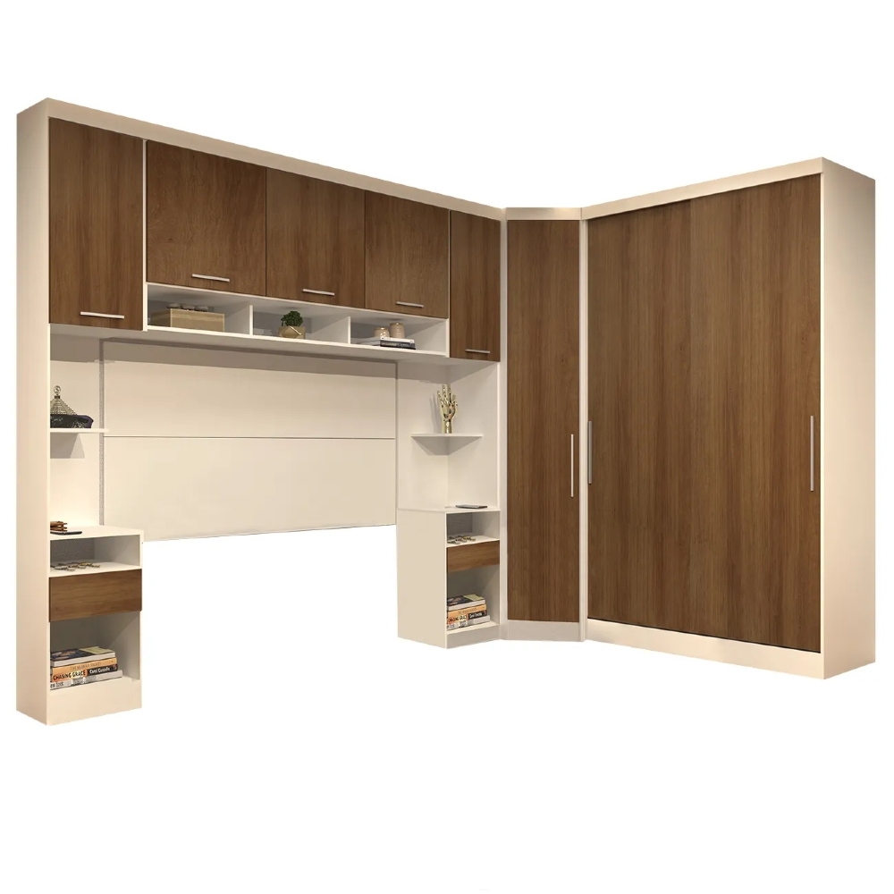 Guarda Roupa Casal Modulado CP07 Taiga Branco L01 - Mpozenato