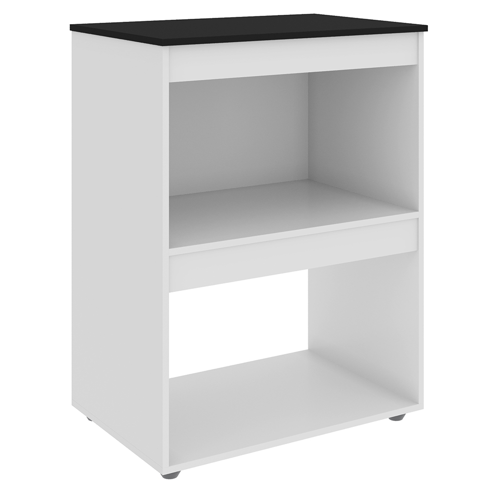 Balcão Para Cooktop e Forno Microondas 75cm Adriana Branco - AJL Móveis