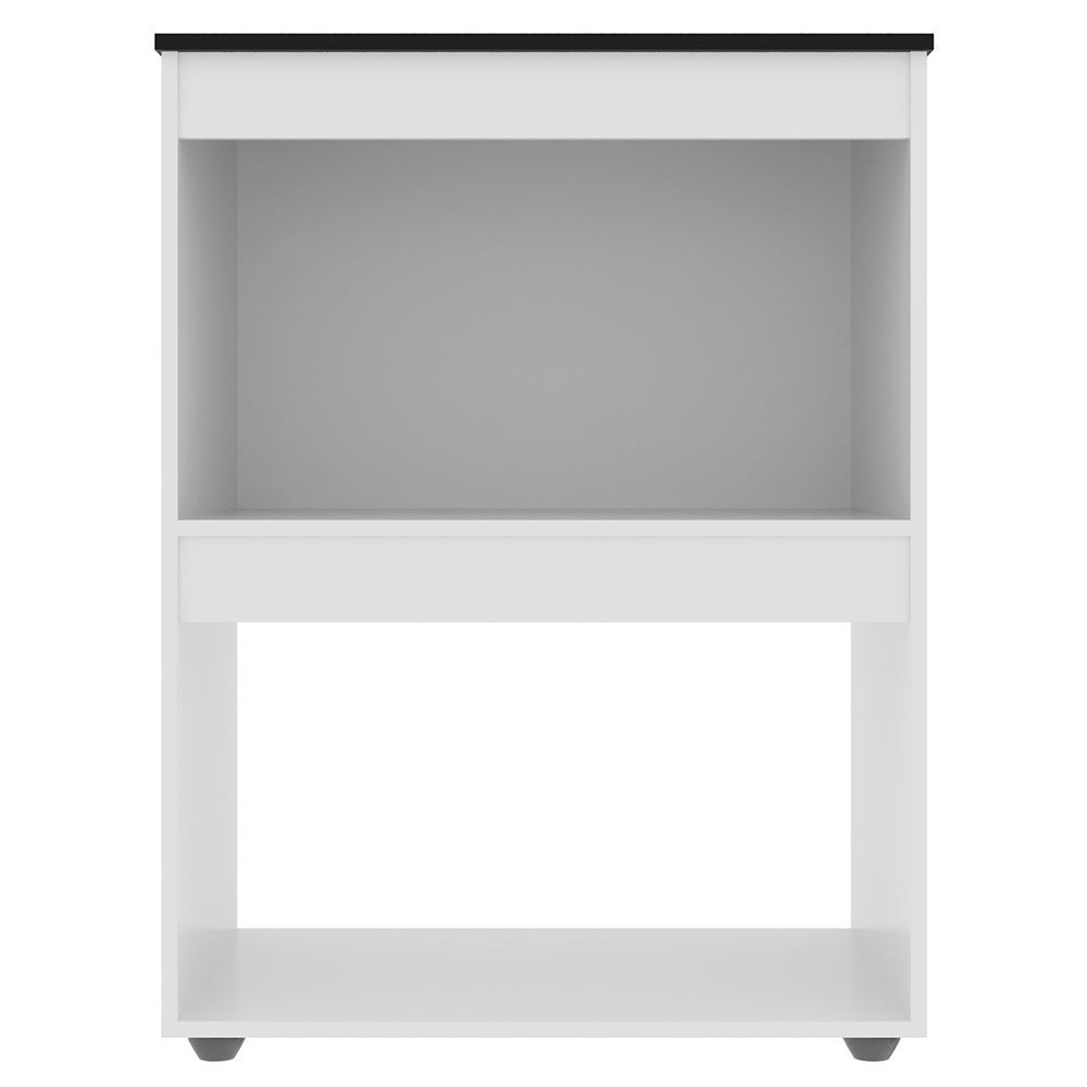 Balcão Para Cooktop e Forno Microondas 75cm Adriana Branco - AJL Móveis