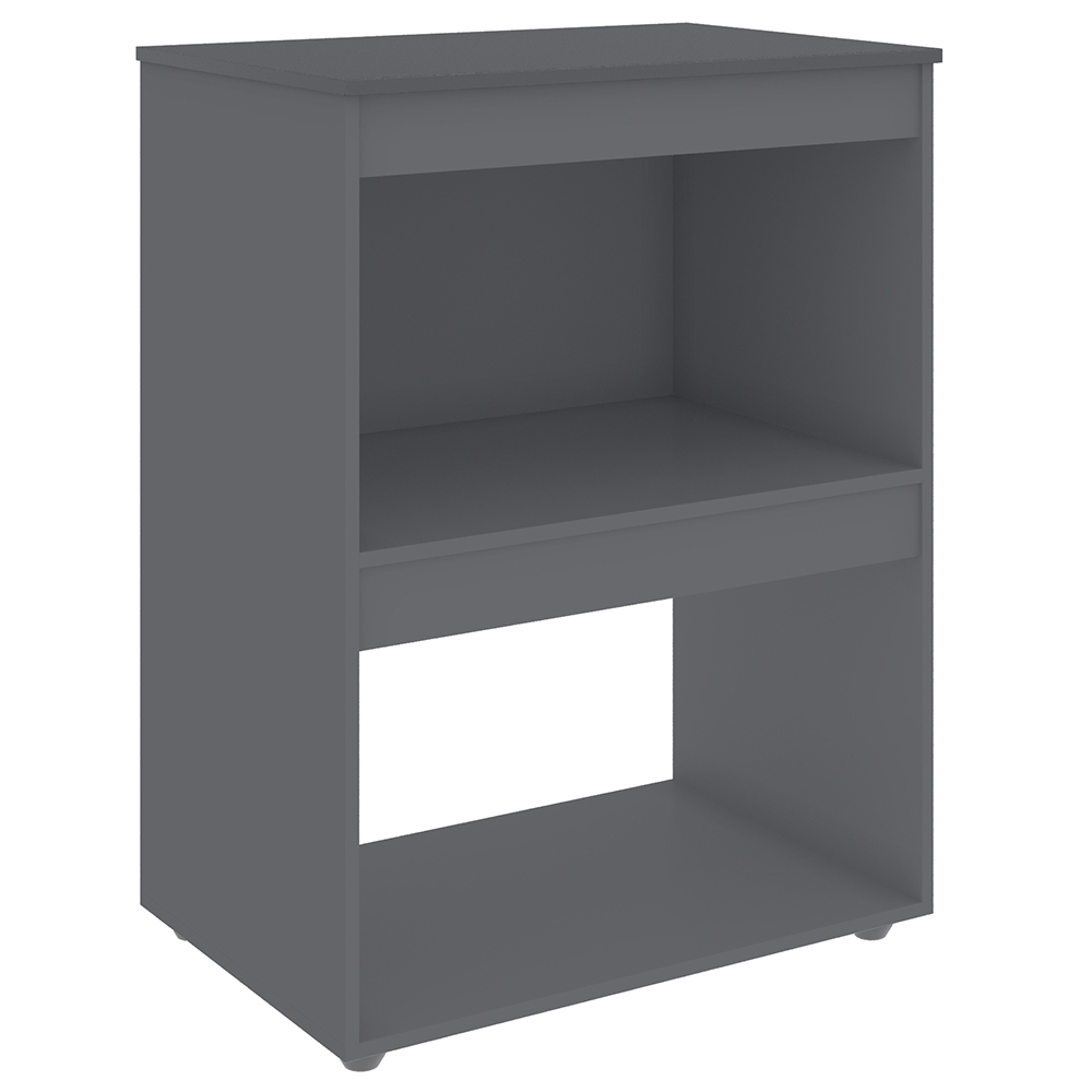 Balcão Para Cooktop e Forno Microondas 75cm Adriana Cinza - AJL Móveis