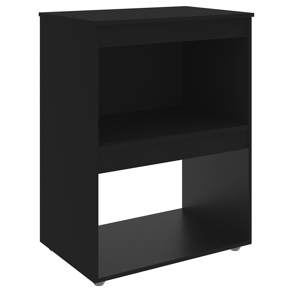 Balcão Para Cooktop e Forno Microondas 75cm Adriana Preto - AJL Móveis