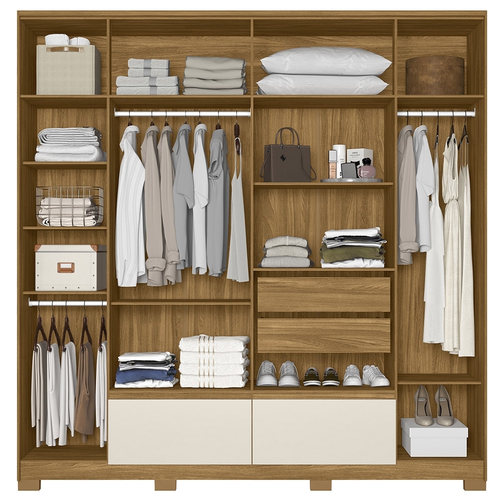 Guarda Roupa Casal 217cm 6 Portas Denali Freijó/Off Z17 - Mpozenato