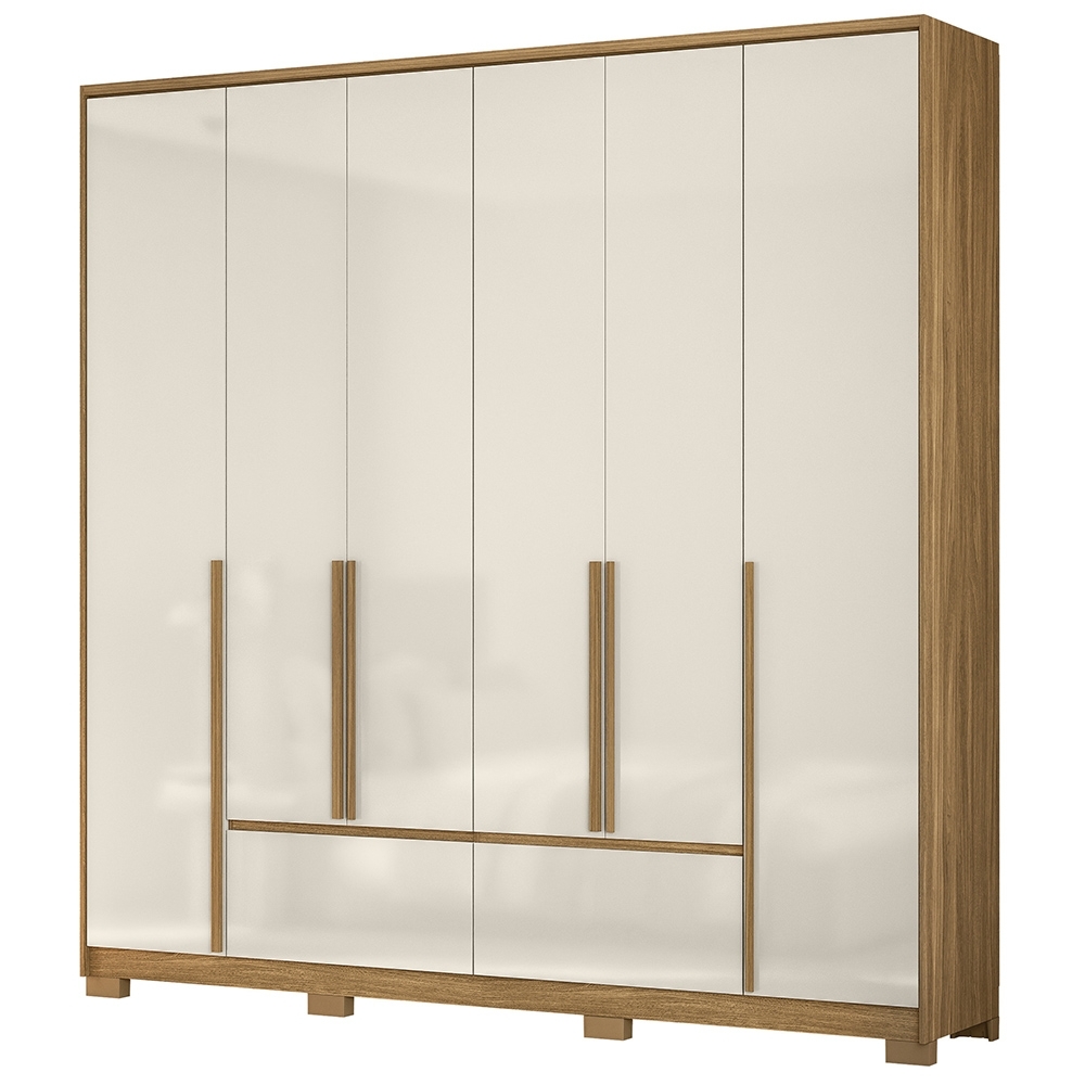 Guarda Roupa Casal 217cm 6 Portas Denali Freijó/Off Z17 - Mpozenato