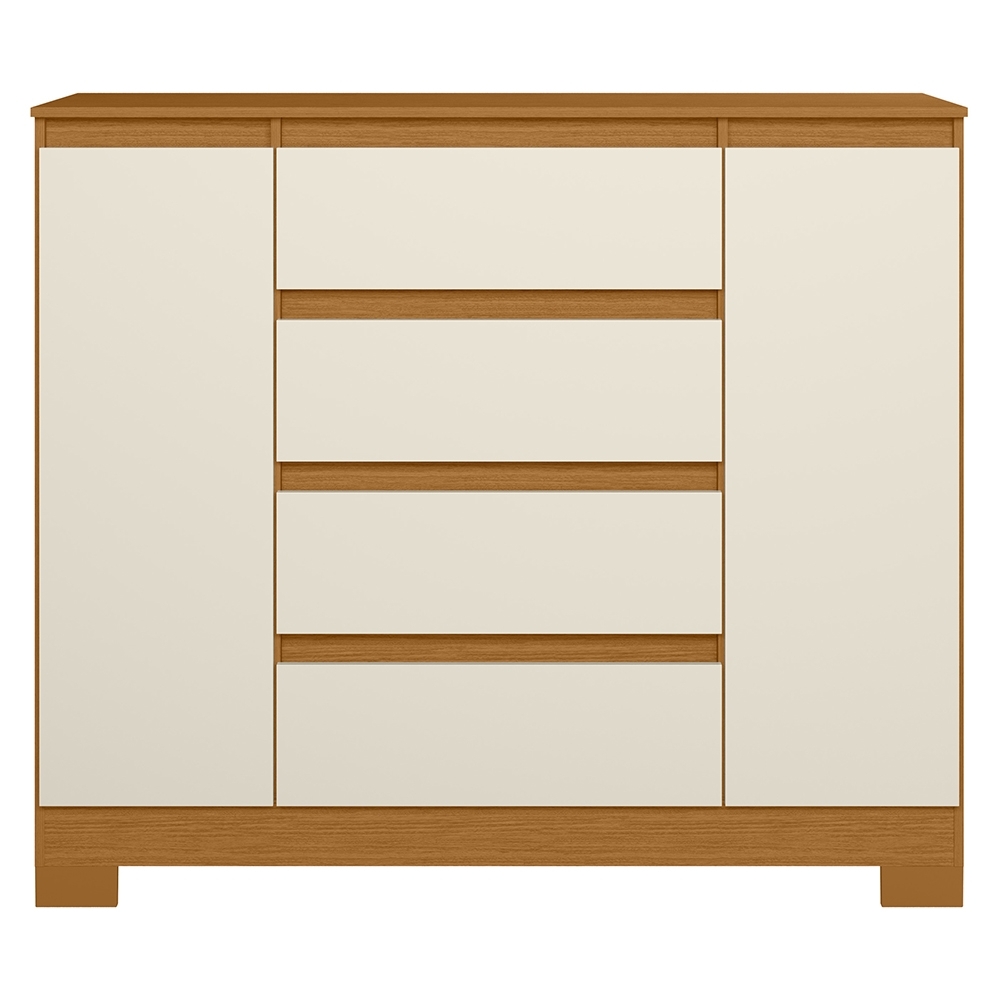 Cômoda Quarto Sapateira 112cm Selene Cinamomo/Off A02 - Mpozenato
