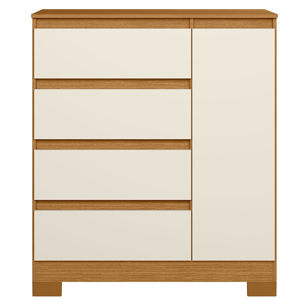 Cômoda Quarto Sapateira 84cm Lipion Cinamomo/Off A02 - Mpozenato