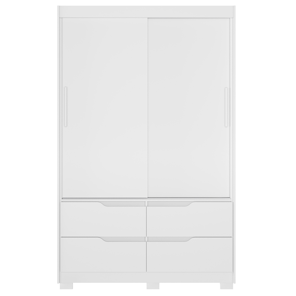 Guarda Roupa Casal 136cm 2 Portas Solare Branco/Freijó A02 - Mpozenato