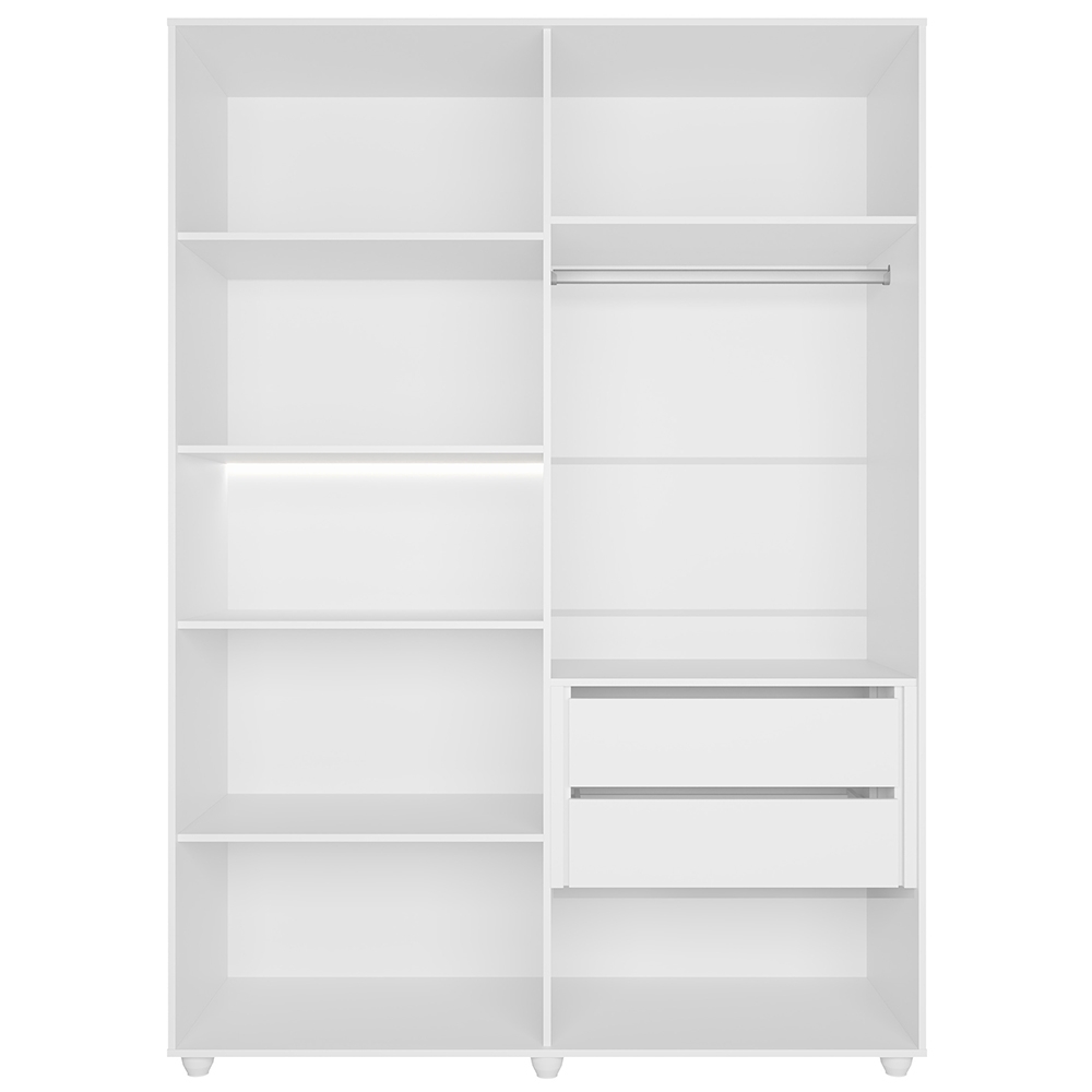 Guarda Roupa Casal 150cm 6 Portas Vittara Branco A02 - Mpozenato