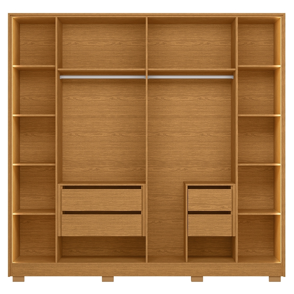 Guarda Roupa Casal 237cm 6 Portas Palermo Cinamomo A02 - Mpozenato
