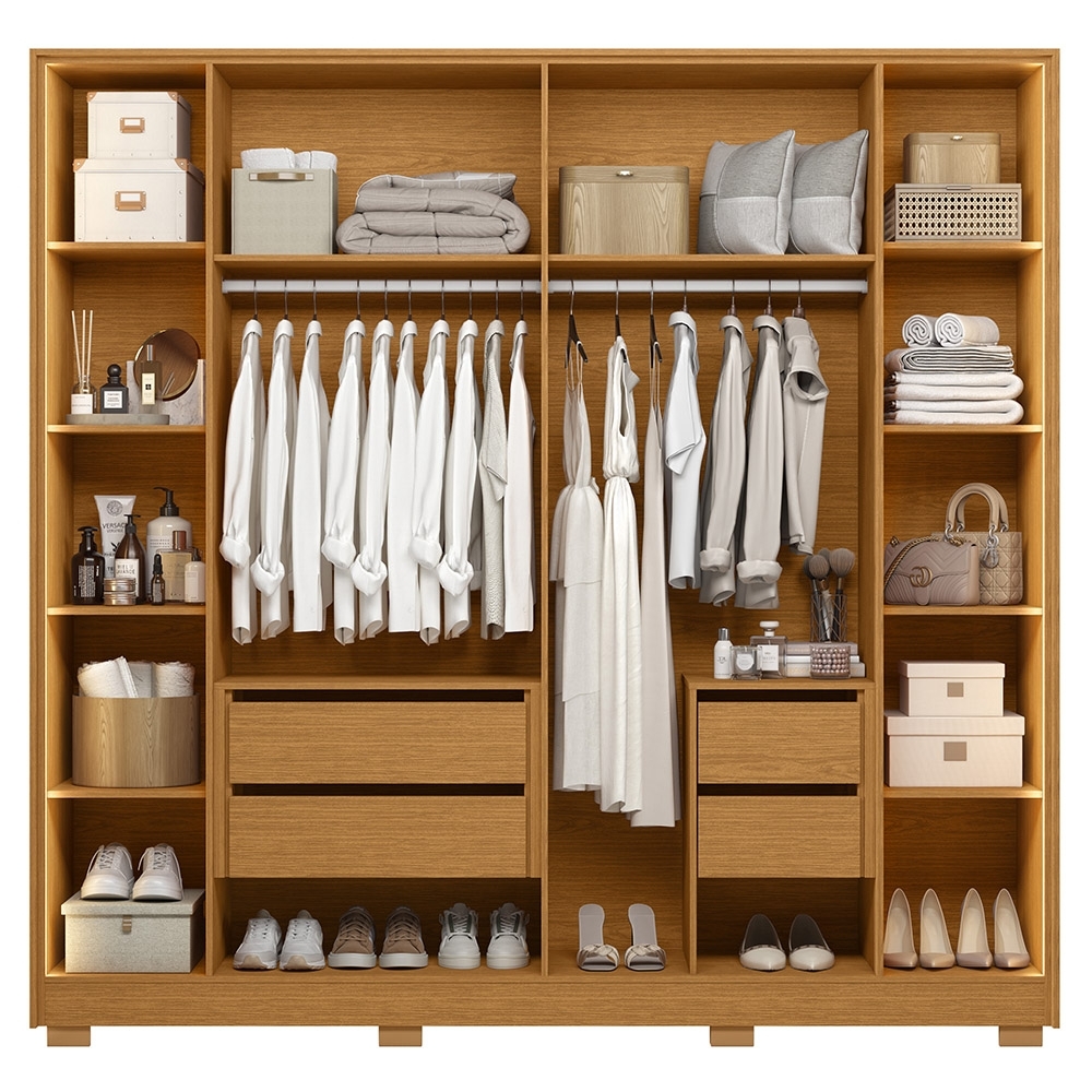 Guarda Roupa Casal 237cm 6 Portas Palermo Cinamomo A02 - Mpozenato