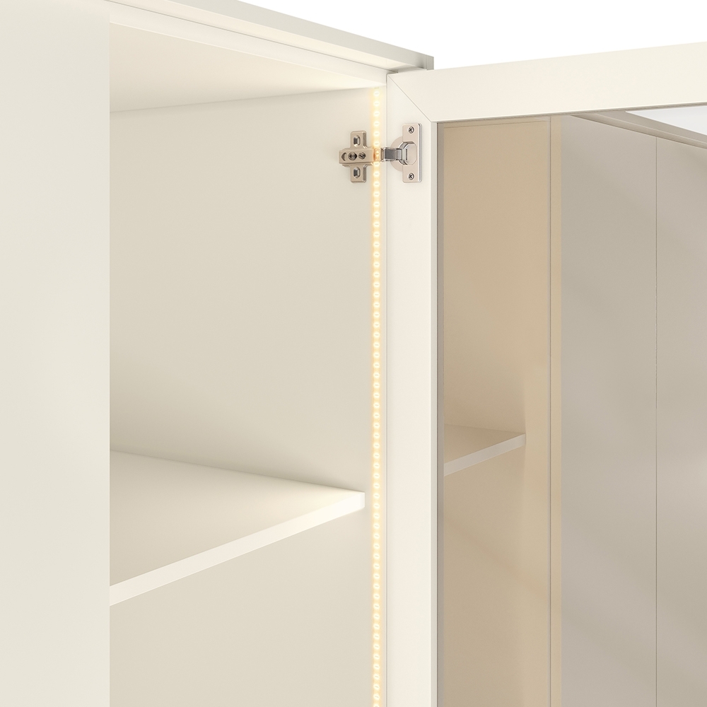 Guarda Roupa Casal 237cm 6 Portas Palermo Off Whitte A02 - Mpozenato