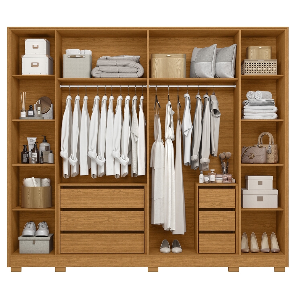 Guarda Roupa Casal 270cm 6 Portas Meraki Cinamomo A02 - Mpozenato