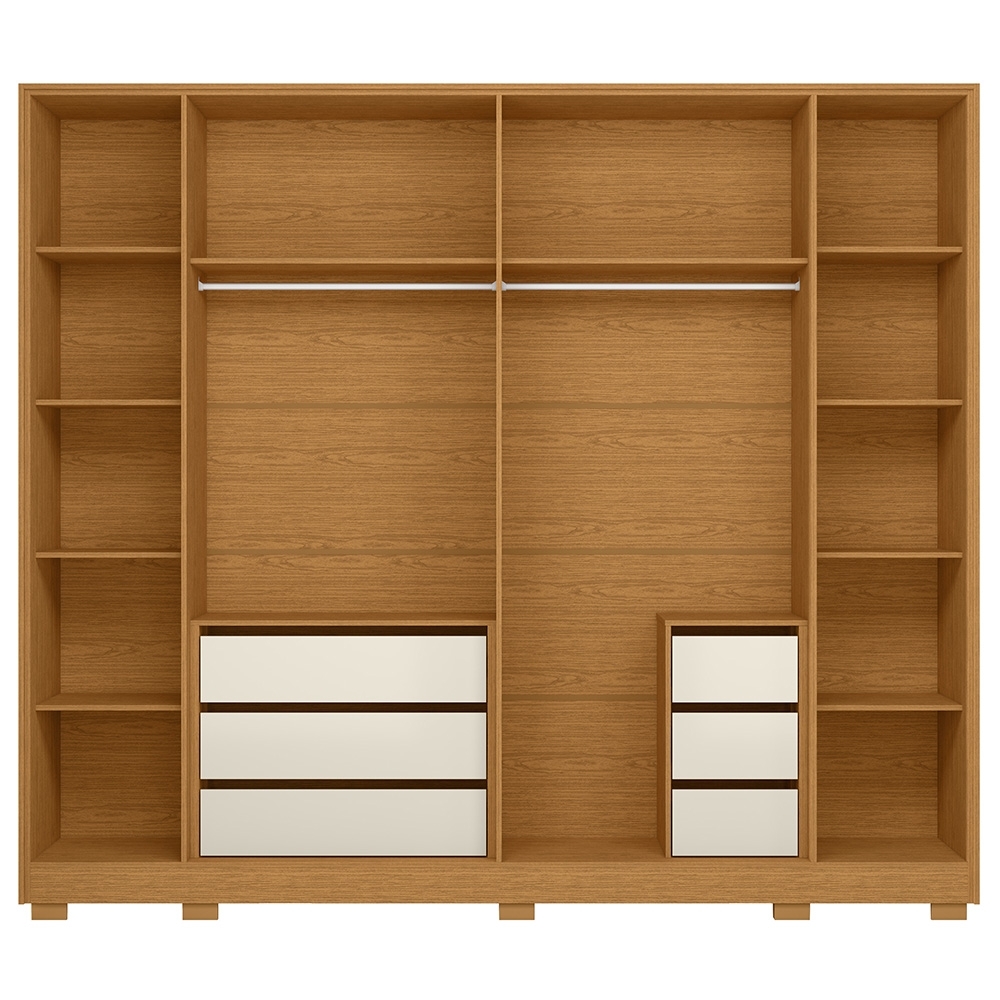 Guarda Roupa Casal 270cm 6 Portas Meraki Cinamomo/Off A02 - Mpozenato