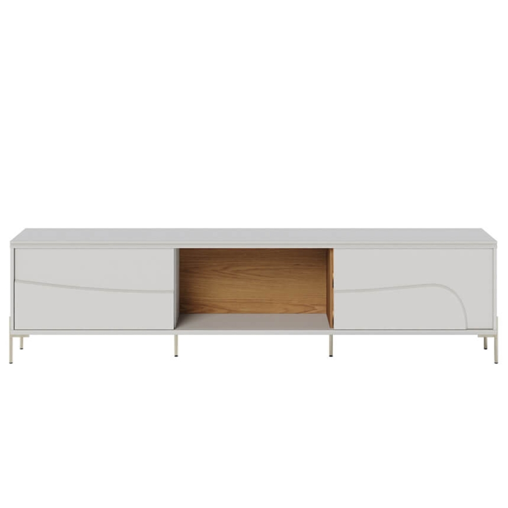 Rack TV 75 Pol 217cm Pé Metal Dante Off/Freijó C05 - Mpozenato