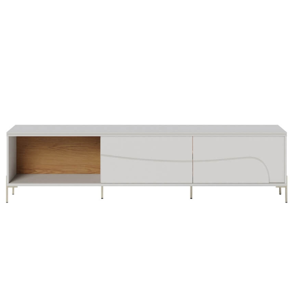 Rack TV 75 Pol 217cm Pé Metal Dante Off/Freijó C05 - Mpozenato