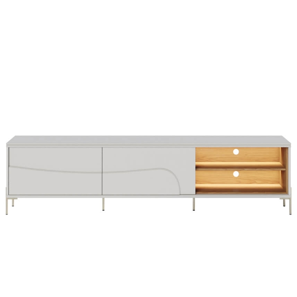 Rack TV 75 Pol 217cm Pé Metal Dante Off/Freijó C05 - Mpozenato