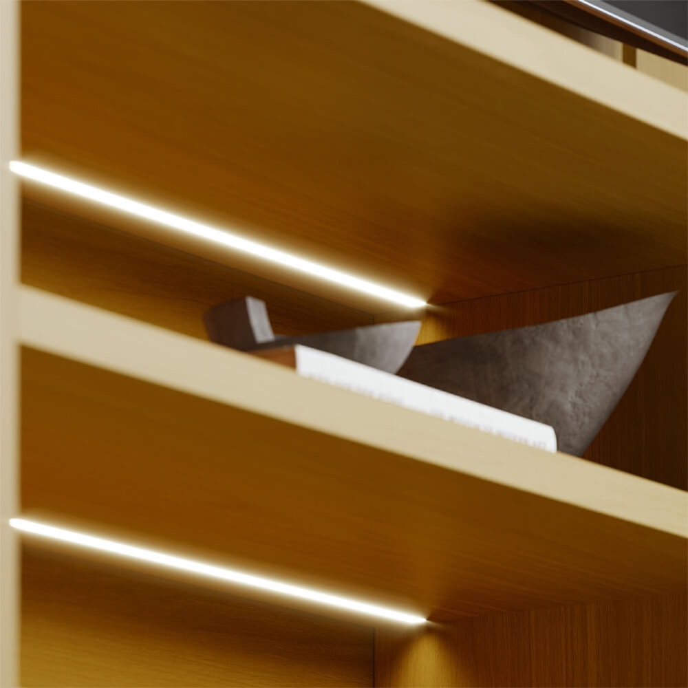 Rack TV 85 Pol 237cm Com LED Gior Naturale C05 - Mpozenato