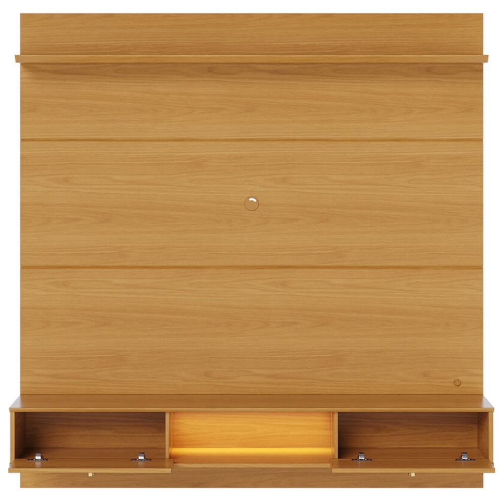 Painel TV 60 Pol Bancada Suspensa 160cm Com LED Zali Naturale C05 - Mpozenato