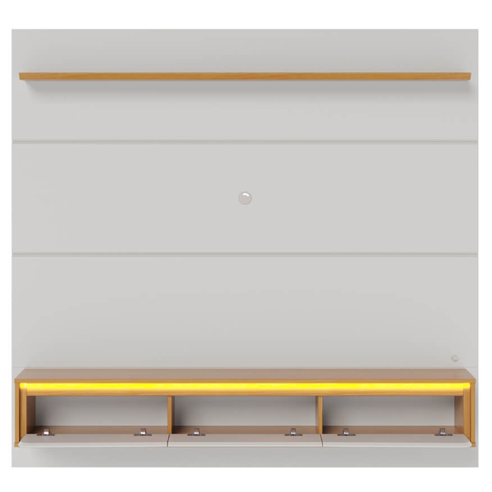 Painel TV 65 Pol Bancada Suspensa 180cm Com LED Tath Off/Naturale C05 - Mpozenato