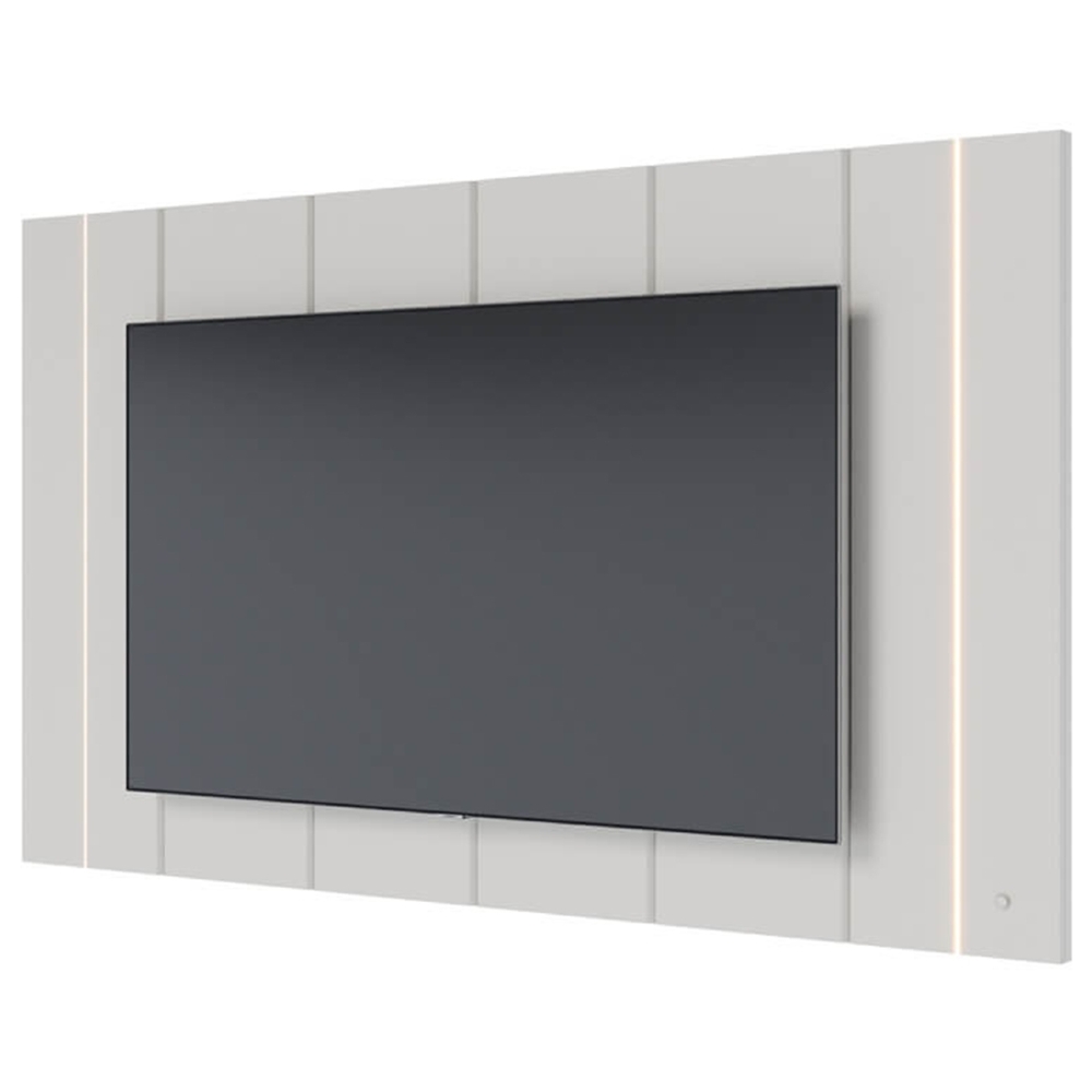 Painel TV 75 Pol Suspenso 240cm Com LED Gior Off White C05 - Mpozenato