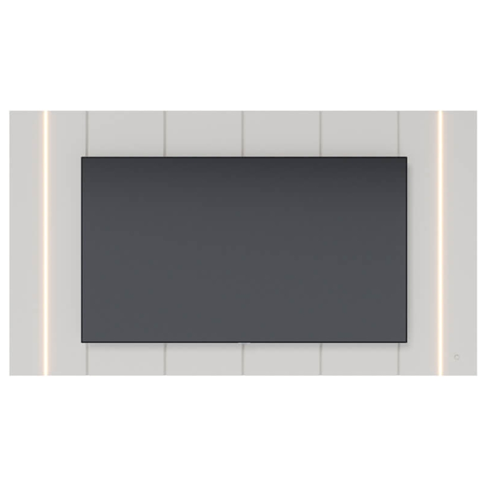 Painel TV 75 Pol Suspenso 240cm Com LED Gior Off White C05 - Mpozenato