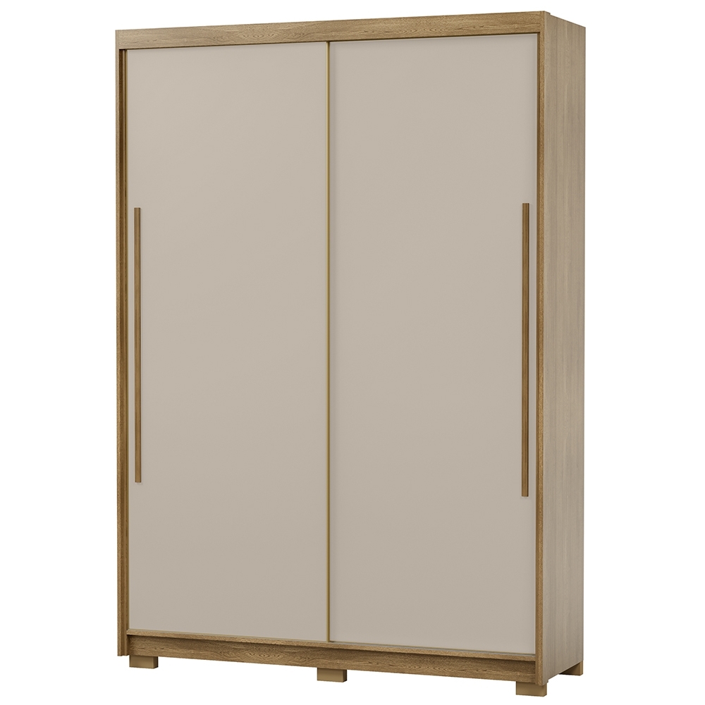 Guarda Roupa Casal 164cm Zane Nature/Fendi Flex V02 - Mpozenato