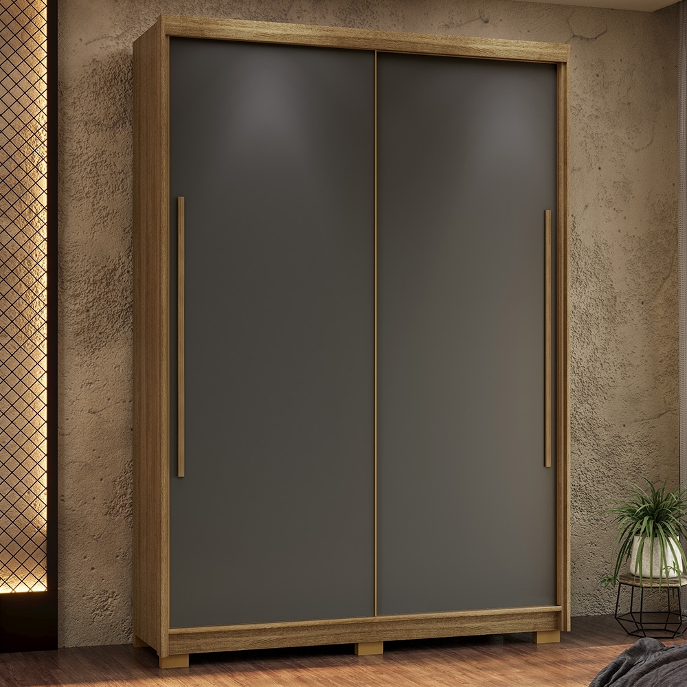 Guarda Roupa Casal 164cm Zane Nature/Camarim/Alasca Flex V02 - Mpozenato