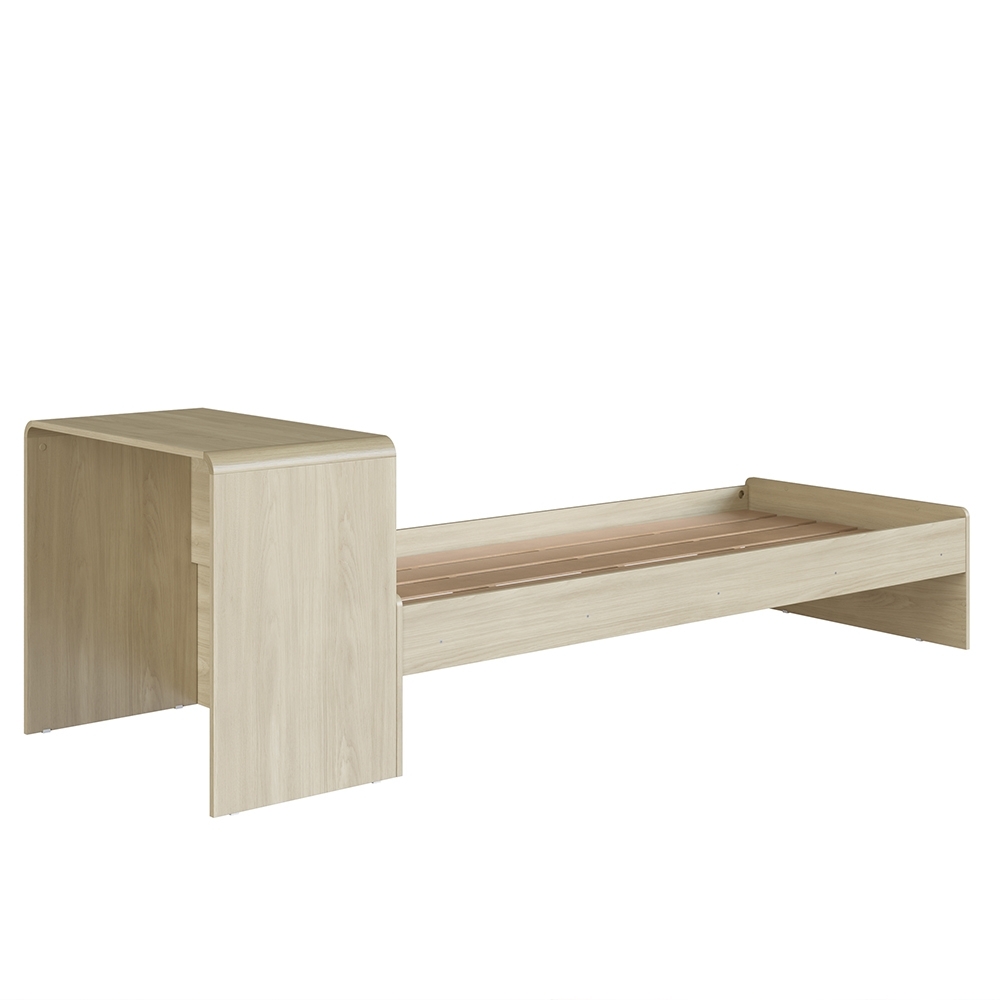 Cama Solteiro Infantil 188x88cm Escrivaninha Infix Carvalho C06 - Mpozenato