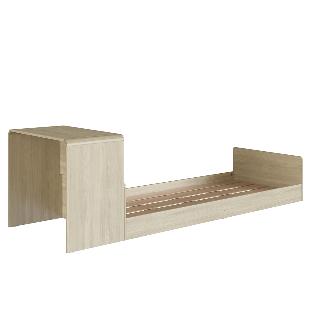 Cama Solteiro Infantil 188x88cm Escrivaninha Infix Carvalho C06 - Mpozenato
