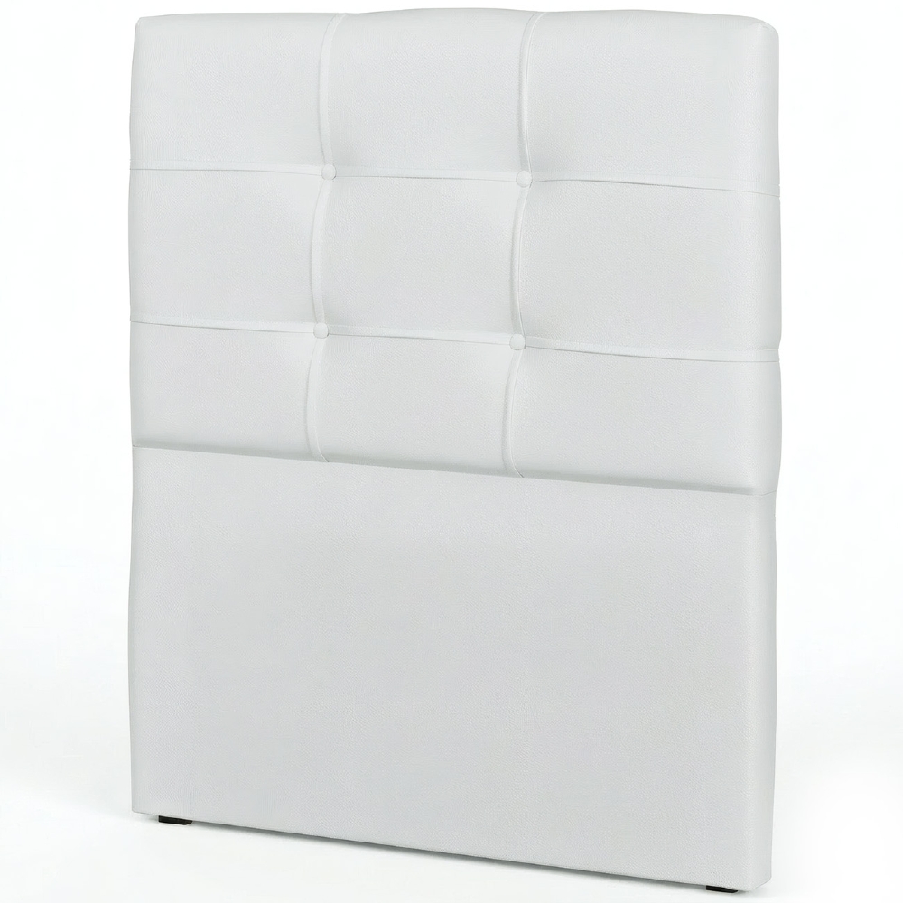 Cabeceira Solteiro Cama Box 90 cm London Sintético Branco - JS Móveis