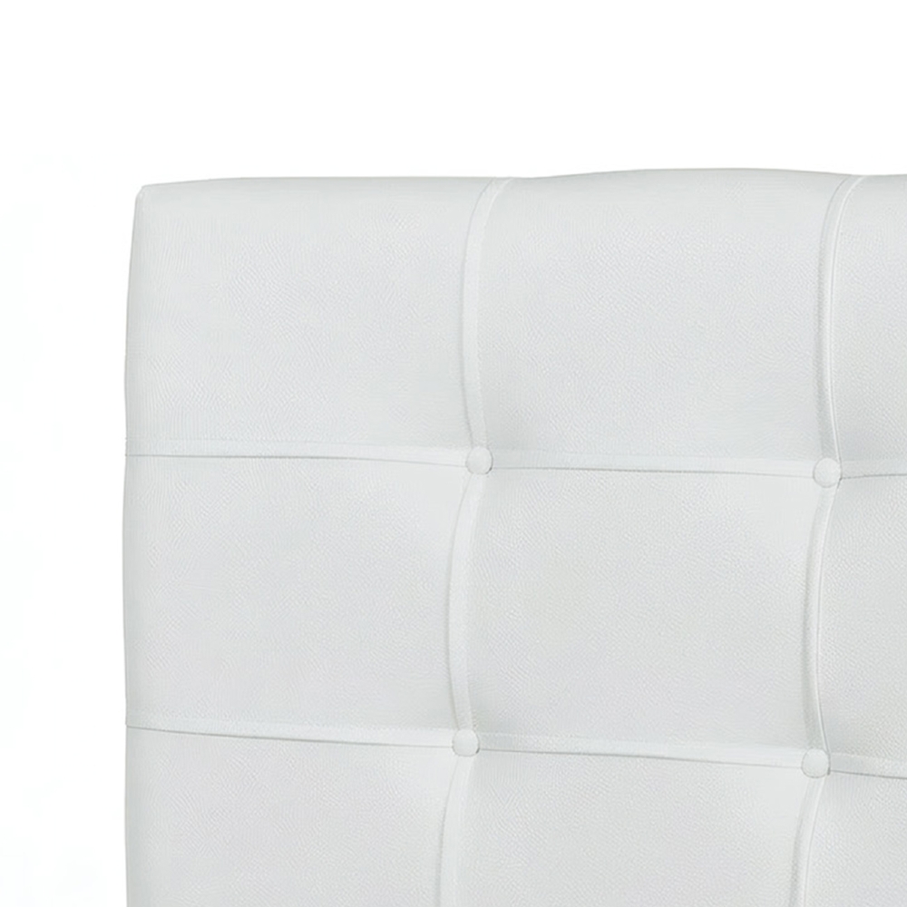 Cabeceira Solteiro Cama Box 90 cm London Sintético Branco - JS Móveis