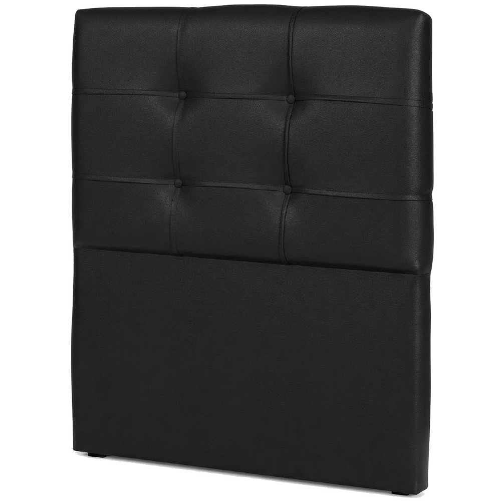 Cabeceira Solteiro Cama Box 90 cm London Sintético Preto - JS Móveis