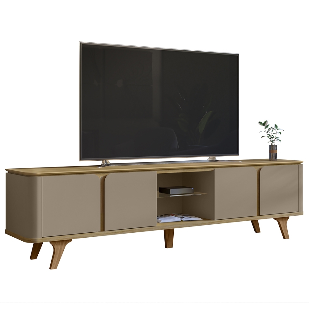Rack Bancada TV 60 Pol 217cm Orgânico Valen Hannover/Fendi C14 - Mpozenato
