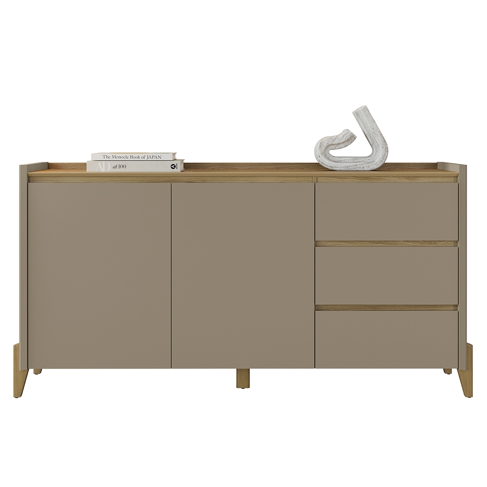 Buffet Aparador 166cm 2 Portas 3 Gavetas Donni Hannover/Fendi C14 - Mpozenato