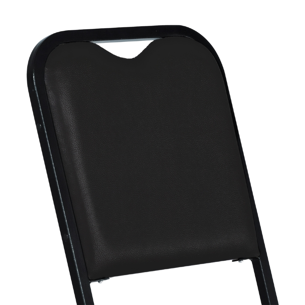 Cadeira Hoteleira Auditório Empilhável Kit 8 Letty Sintético Preto Z33 - Mpozenato