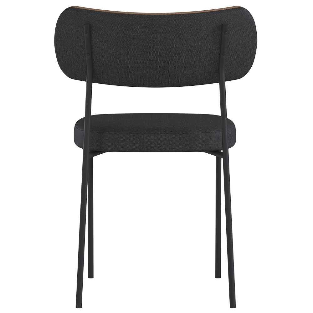 Kit 4 Cadeiras Estofadas Milli Corano/Linho A14 Caramelo/Grafite - Mpozenato