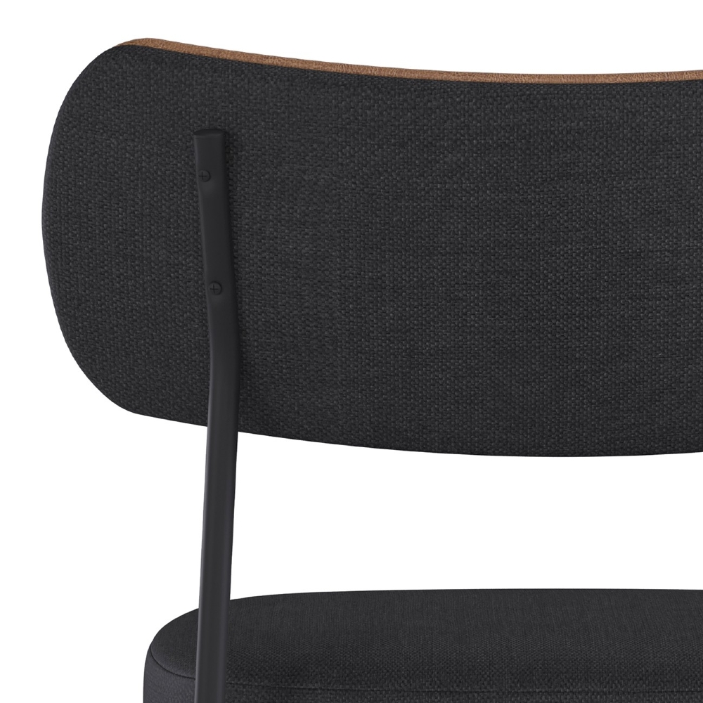 Kit 6 Cadeiras Estofadas Milli Corano/Linho A14 Caramelo/Grafite - Mpozenato