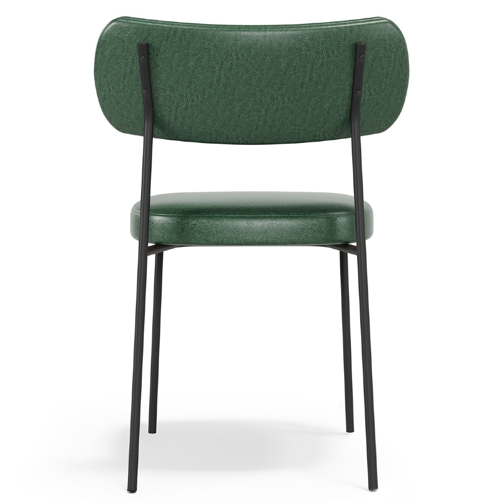 Cadeira de Jantar Estofada Kit 6 Milli A14 Sintético Verde Musgo - Mpozenato