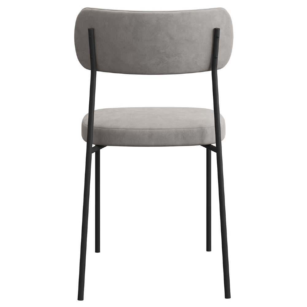 Cadeira de Jantar Estofada Milli A14 Veludo Capuccino - Mpozenato