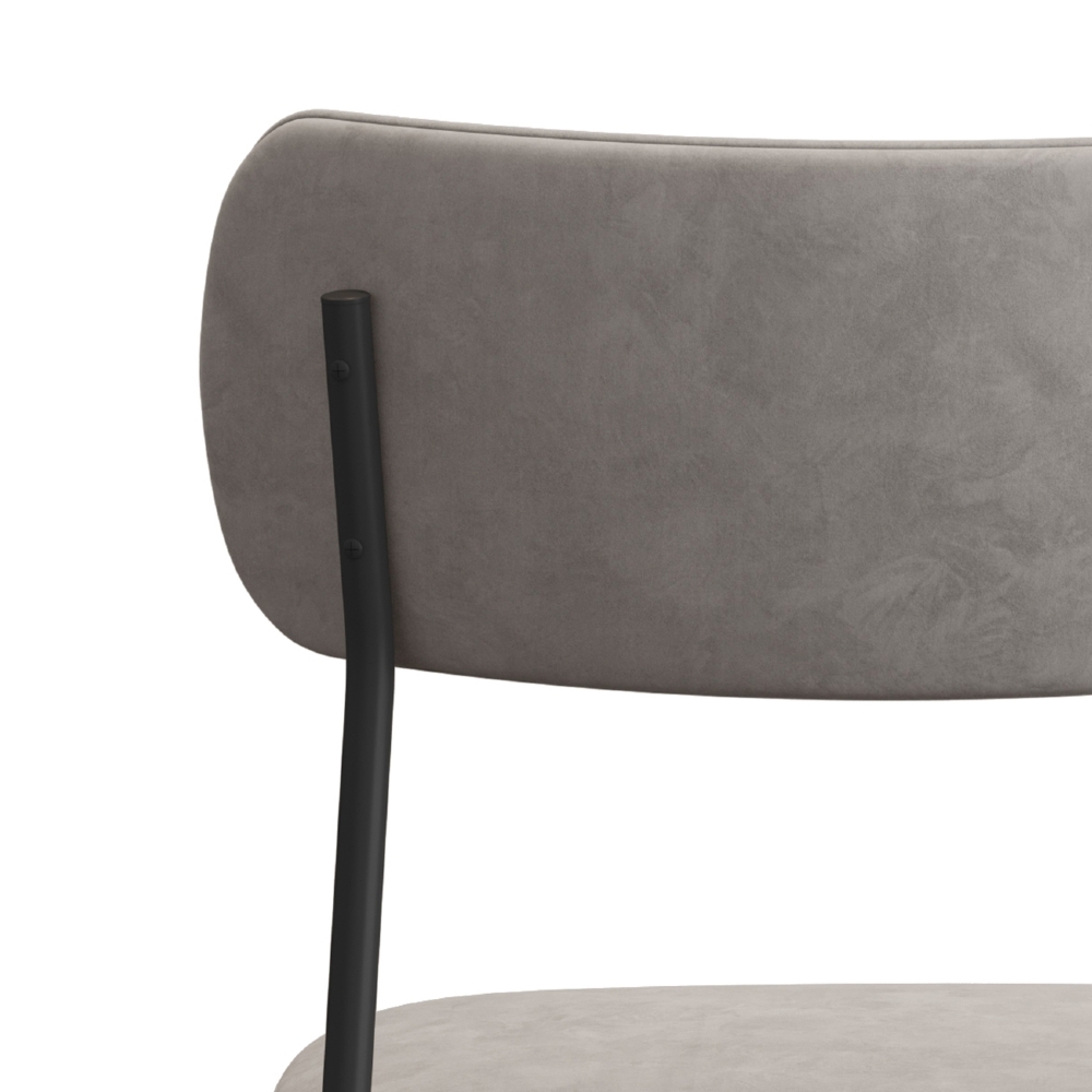 Cadeira de Jantar Estofada Kit 4 Milli A14 Veludo Capuccino - Mpozenato