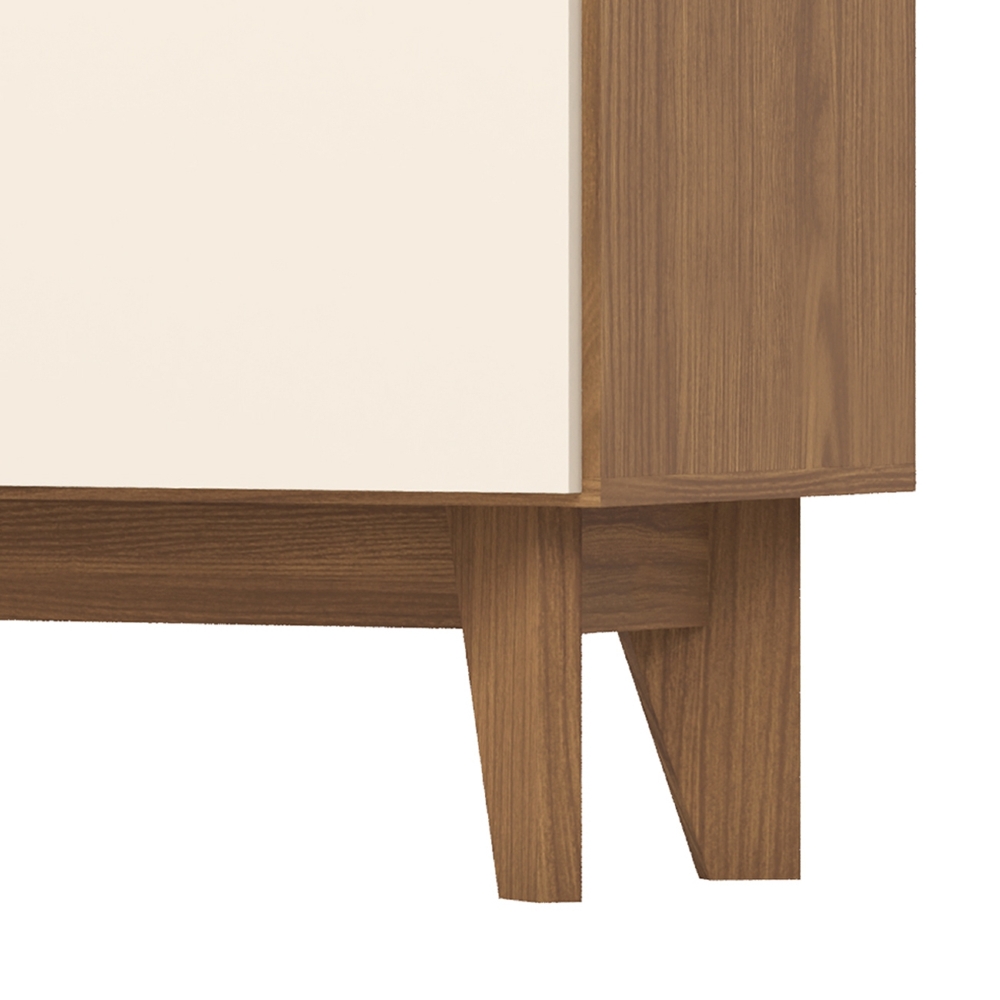 Buffet Aparador 150cm 4 Portas Pés Retrô Delar Nature/Off H02 - Mpozenato