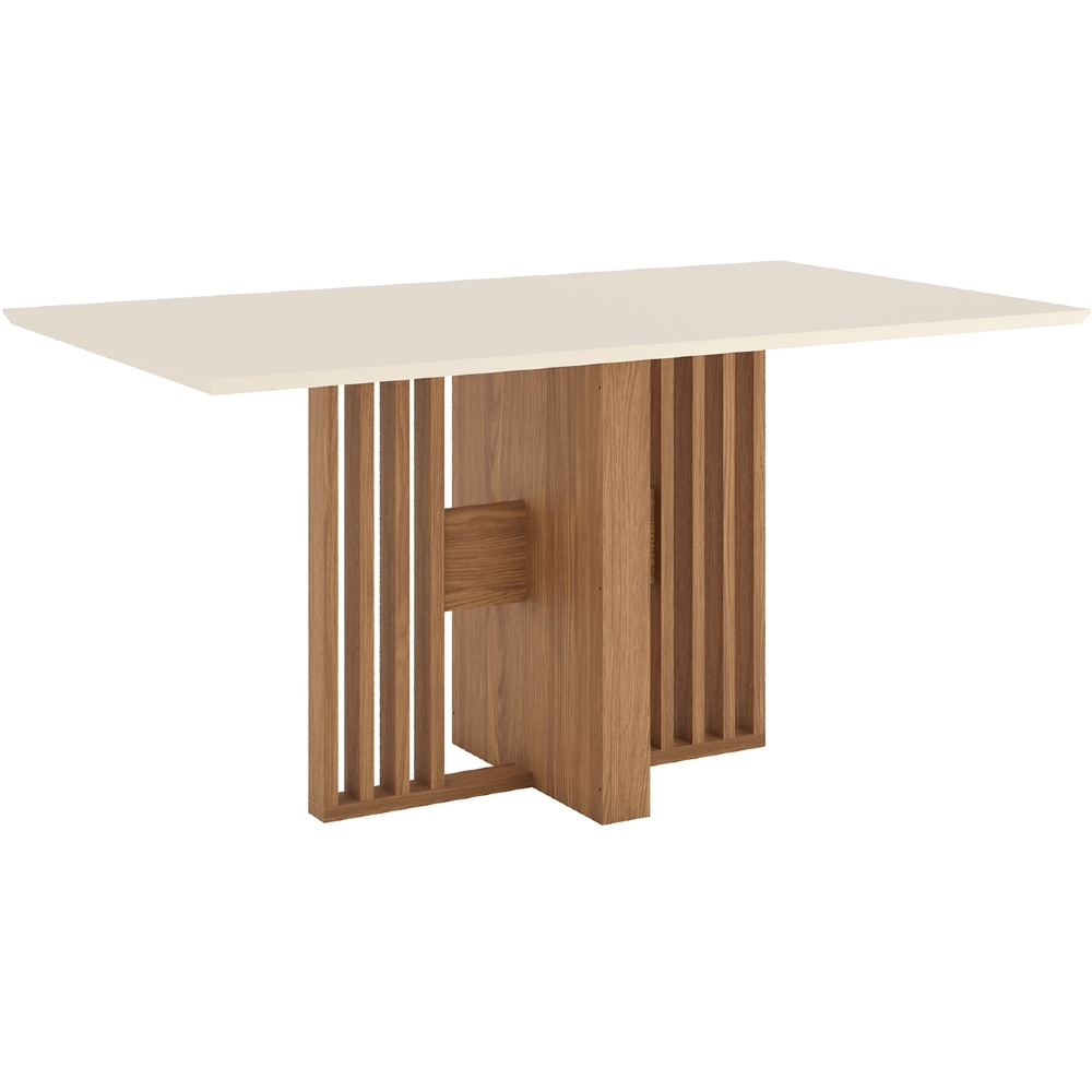 Mesa de Jantar 6 Lugares 160cm Zinia Nature/Off H02 - Mpozenato