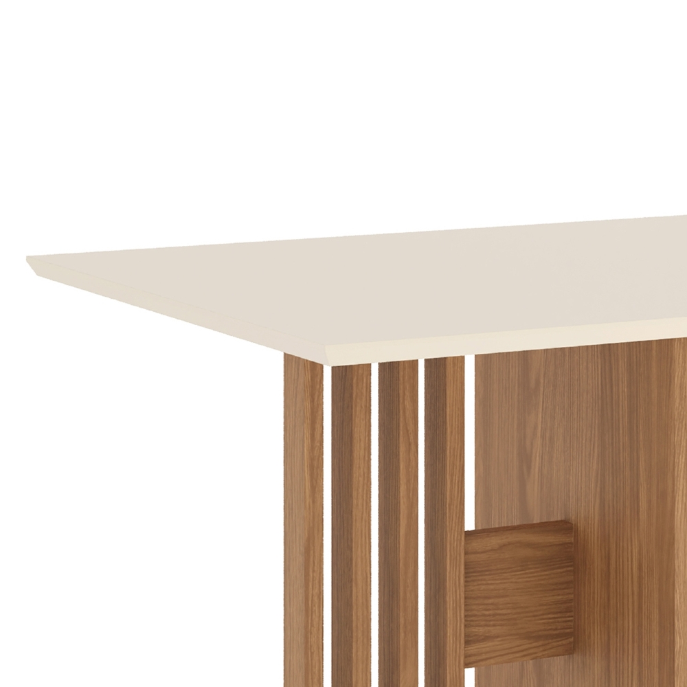 Mesa de Jantar 4 Lugares 120cm Zinia Nature/Off H02 - Mpozenato