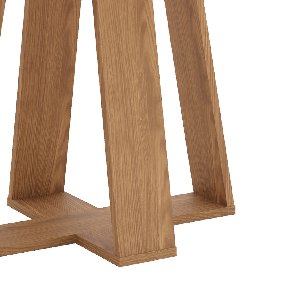 Mesa de Jantar 6 Lugares 140cm Com Vidro Lince Nature/Off H02 - Mpozenato